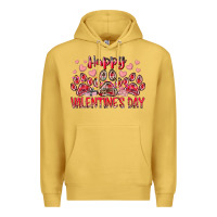 Antique Gold happy valentines day dog pet Premium Hoodie - RacoonDesign