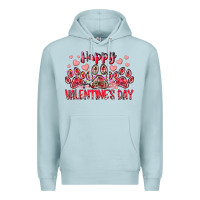Blue Mist happy valentines day dog pet Premium Hoodie - RacoonDesign