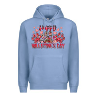 Colony Blue happy valentines day dog pet Premium Hoodie - RacoonDesign