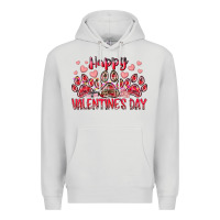 Dove Grey happy valentines day dog pet Premium Hoodie - RacoonDesign
