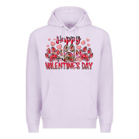 Lilac happy valentines day dog pet Premium Hoodie - RacoonDesign