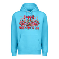 Ocean Blue happy valentines day dog pet Premium Hoodie - RacoonDesign