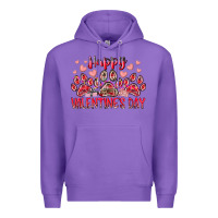 Purple happy valentines day dog pet Premium Hoodie - RacoonDesign