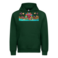 Forest Green nurse sunflower libbey glass Urban Hoodie - HRA Design Shop