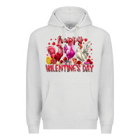 Dove Grey happy valentines day Premium Hoodie - RacoonDesign
