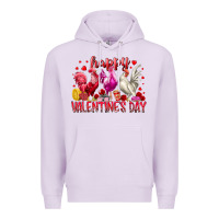 Lilac happy valentines day Premium Hoodie - RacoonDesign