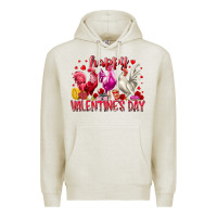 Oatmeal Heather happy valentines day Premium Hoodie - RacoonDesign
