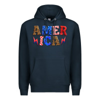 Navy america thunderbolt Premium Hoodie - HRA Design Shop