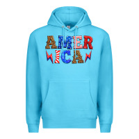 Ocean Blue america thunderbolt Premium Hoodie - HRA Design Shop