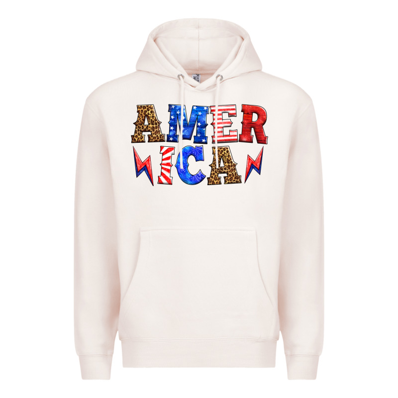 America Thunderbolt Premium Hoodie by HRA Design Shop | Teevron