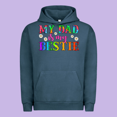 My Dad Is My Bestie Urban Hoodie Designed By Hra Design Shop