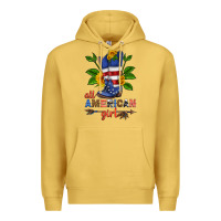 Antique Gold all american girl cowboy boot with sunflower Premium Hoodie - HRA Design Shop