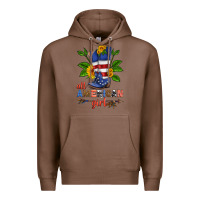 Chestnut all american girl cowboy boot with sunflower Premium Hoodie - HRA Design Shop