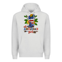 Dove Grey all american girl cowboy boot with sunflower Premium Hoodie - HRA Design Shop