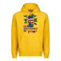 Lemon all american girl cowboy boot with sunflower Premium Hoodie - HRA Design Shop