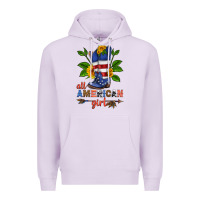Lilac all american girl cowboy boot with sunflower Premium Hoodie - HRA Design Shop