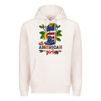Pale Pink all american girl cowboy boot with sunflower Premium Hoodie - HRA Design Shop