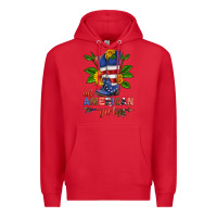 Red all american girl cowboy boot with sunflower Premium Hoodie - HRA Design Shop