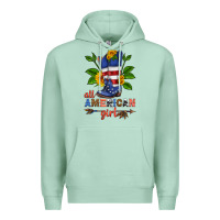 Seafoam all american girl cowboy boot with sunflower Premium Hoodie - HRA Design Shop