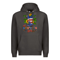 Smoke all american girl cowboy boot with sunflower Premium Hoodie - HRA Design Shop