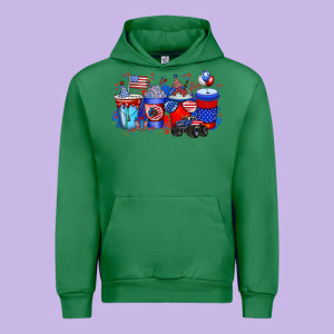 American Drink Urban Hoodie Designed By Racoondesign