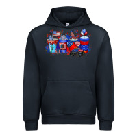 Navy american drink Urban Hoodie - RacoonDesign