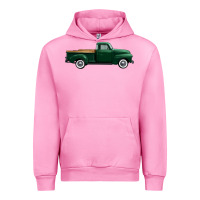 Fuchsia Pink western green truck right side view 1 Urban Hoodie - FaDigitalArtStudio