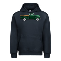 Navy western green truck right side view 1 Urban Hoodie - FaDigitalArtStudio