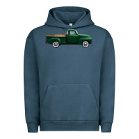 Pigment Midnight Navy western green truck right side view 1 Urban Hoodie - FaDigitalArtStudio