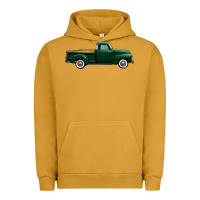 Pigment Peanut Butter western green truck right side view 1 Urban Hoodie - FaDigitalArtStudio