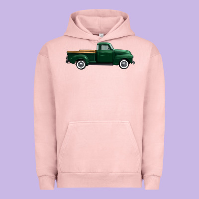 Western Green Truck Right Side View 1 Urban Hoodie Designed By Fadigitalartstudio