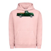 Pigment Salmon western green truck right side view 1 Urban Hoodie - FaDigitalArtStudio