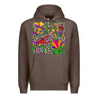 Coffee mardi gras crawfish leopard  seamless pattern Premium Hoodie - FaDigitalArtStudio