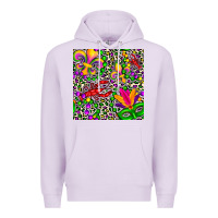 Lilac mardi gras crawfish leopard  seamless pattern Premium Hoodie - FaDigitalArtStudio