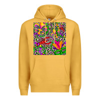 Mustard mardi gras crawfish leopard  seamless pattern Premium Hoodie - FaDigitalArtStudio