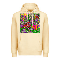 Pina Colada mardi gras crawfish leopard  seamless pattern Premium Hoodie - FaDigitalArtStudio