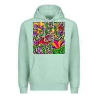 Seafoam mardi gras crawfish leopard  seamless pattern Premium Hoodie - FaDigitalArtStudio