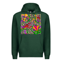 Sports Green mardi gras crawfish leopard  seamless pattern Premium Hoodie - FaDigitalArtStudio