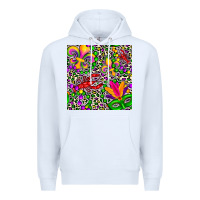 White mardi gras crawfish leopard  seamless pattern Premium Hoodie - FaDigitalArtStudio