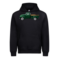 Black western green truck right side view Urban Hoodie - FaDigitalArtStudio