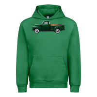 Emerald western green truck right side view Urban Hoodie - FaDigitalArtStudio