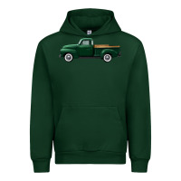 Forest Green western green truck right side view Urban Hoodie - FaDigitalArtStudio