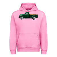 Fuchsia Pink western green truck right side view Urban Hoodie - FaDigitalArtStudio