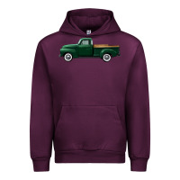 Mauve Wine western green truck right side view Urban Hoodie - FaDigitalArtStudio