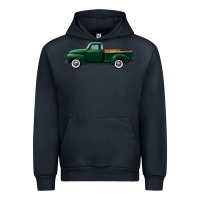 Navy western green truck right side view Urban Hoodie - FaDigitalArtStudio