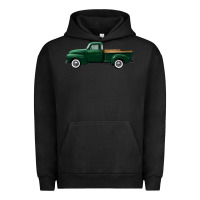 Pigment Black western green truck right side view Urban Hoodie - FaDigitalArtStudio
