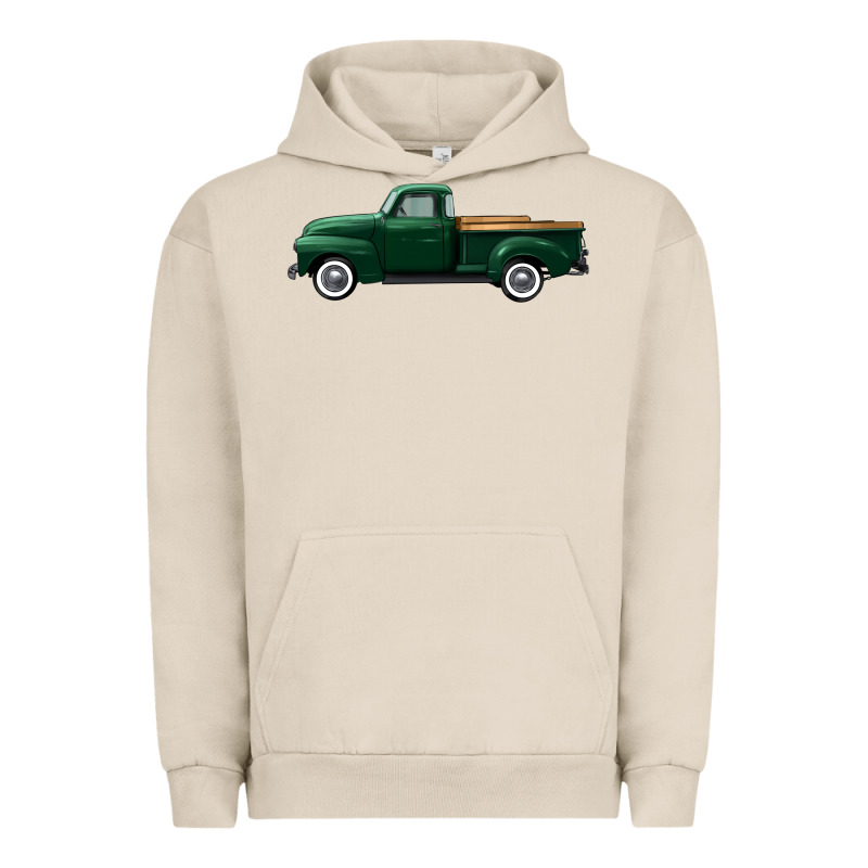 Western Green Truck Right Side View Urban Hoodie by FaDigitalArtStudio | Teevron