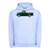 Pigment Grape Ice western green truck right side view Urban Hoodie - FaDigitalArtStudio
