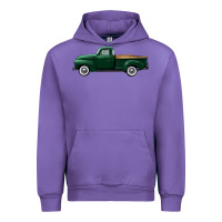 Tulip western green truck right side view Urban Hoodie - FaDigitalArtStudio