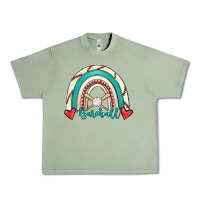 Oil Green Baseball Rainbow Urban Heavy Tee - RanaPortraitStore